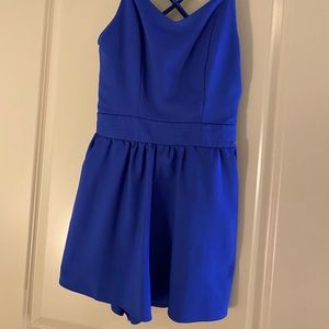 Royal Blue Backless Romper